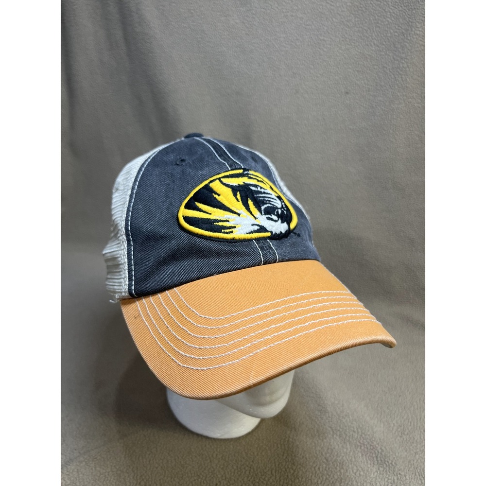 Missouri Tigers Mizzou Top of the World Trucker Hat Grey Tan White Snapback Cap